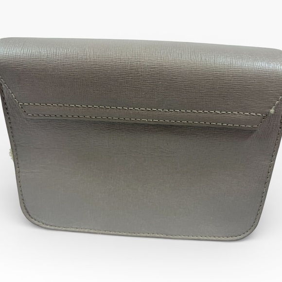 Furla Taupe Crossbody Bag with Silver Chain - Picture 3 of 4